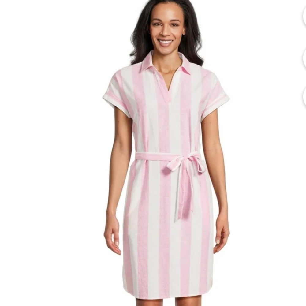 Beachlunchlounge Women's
Popover Collared Shirt Dress